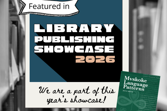 Mvskoke language book featured in Library Publishing Showcase week
