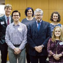 Members of the Georgian Papers Project team pose for a photograph