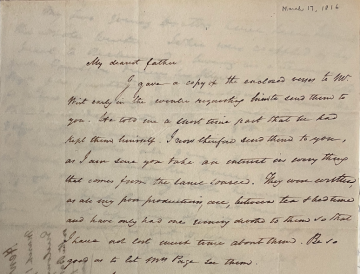 Henry St. George Tucker, Washington to St. George Tucker, Williamsburg, Virginia, March 17, 1816