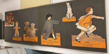 cutouts from an early edition of the Dick & Jane series