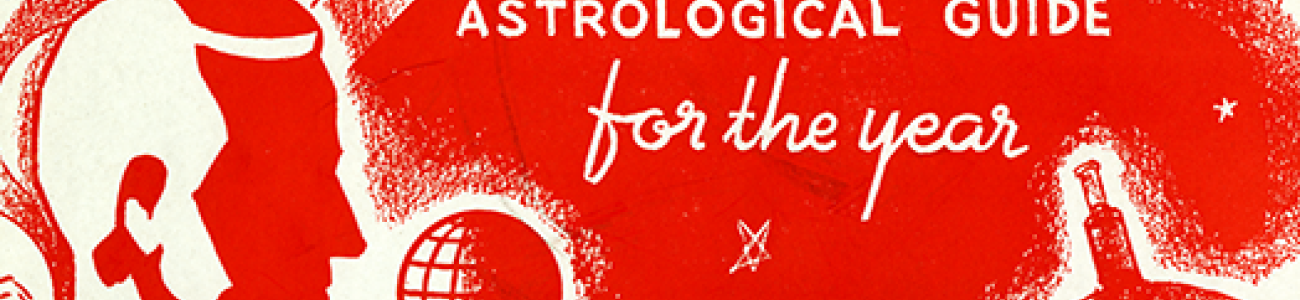 Tomorrowscope, a daily astrological guide for the year, printed in red ink