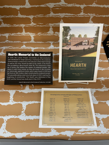 Dedication program and list of enslaved individuals for Hearth Memorial to the Enslaved