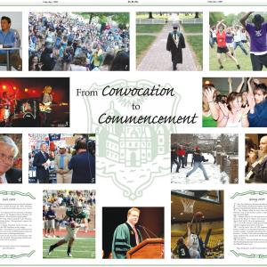 Photo collage from convocation to commencement