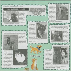 newspaper clippings from one of the Heritage Humane Society scrapbooks