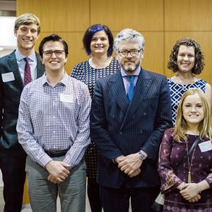 Members of the Georgian Papers Project team pose for a photograph