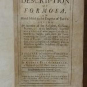 Page of a travel book with a fictional description of Formosa