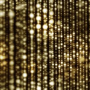 Curtain made of strands of lights