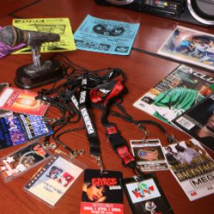 Collection of lanyards and postcards from the Hip Hop collection