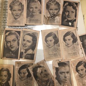 Cigarette cards featuring celebrities