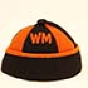 Black and orange W&M beanie