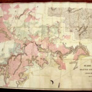 Map of coal lands in West Virginia