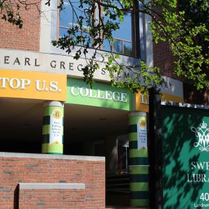 Front entrance of Swem Library
