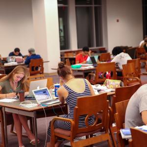 Students studying in Read & Relax