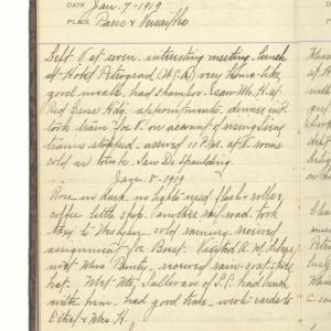 Diary entry dated Jan. 7, 1919