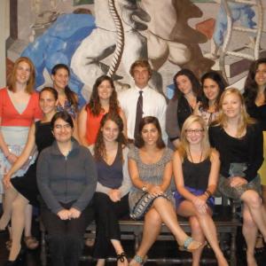 Students pose for a photo at the Library of Congress