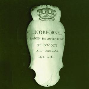 Lord Botetourt coffin plate in silver