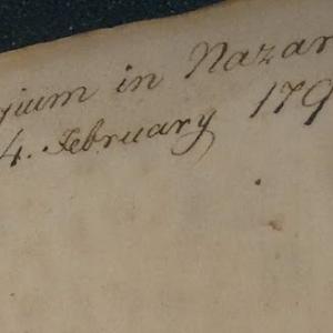 Paedagogium in Nazareth. 4. February 1792