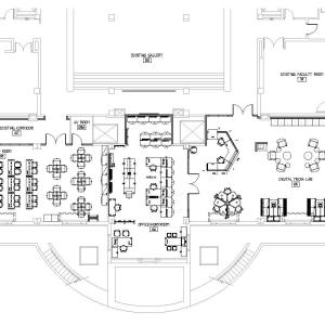 Floor plan for media center renovation