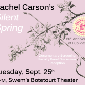Flyer for Rachel Carson's Silent Spring, Tuesday September 25th
