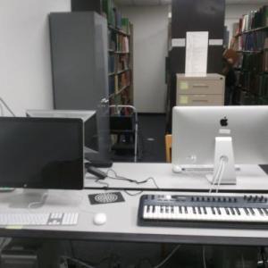 Music workstation at the music library