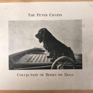Book plate featuring a black cocker spaniel