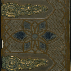 Cover of photograph album with gold embellishments