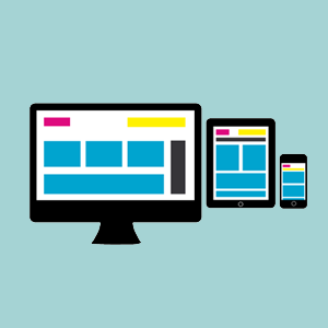Different size devices used for browsing the web