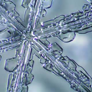 Closeup of a snowflake