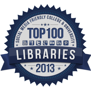 Award for top 100 social media friendly university libraries