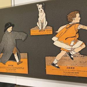 cutouts from an early edition of the Dick & Jane series