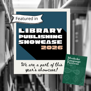 Mvskoke language book featured in Library Publishing Showcase week