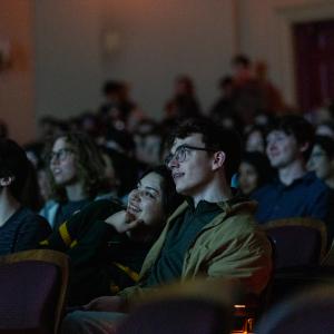 Students at 24 Speed Film Screening