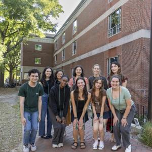 some of the graduating student employees with their chords